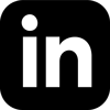 Logo de LinkedIn en noir et blanc