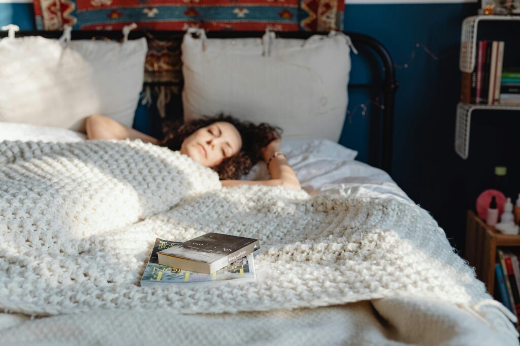 Photographie d'une femme qui dort